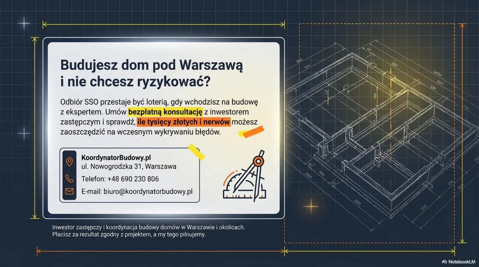 Wezwanie do działania: bezpłatna konsultacja z inwestorem zastępczym KoordynatorBudowy.pl